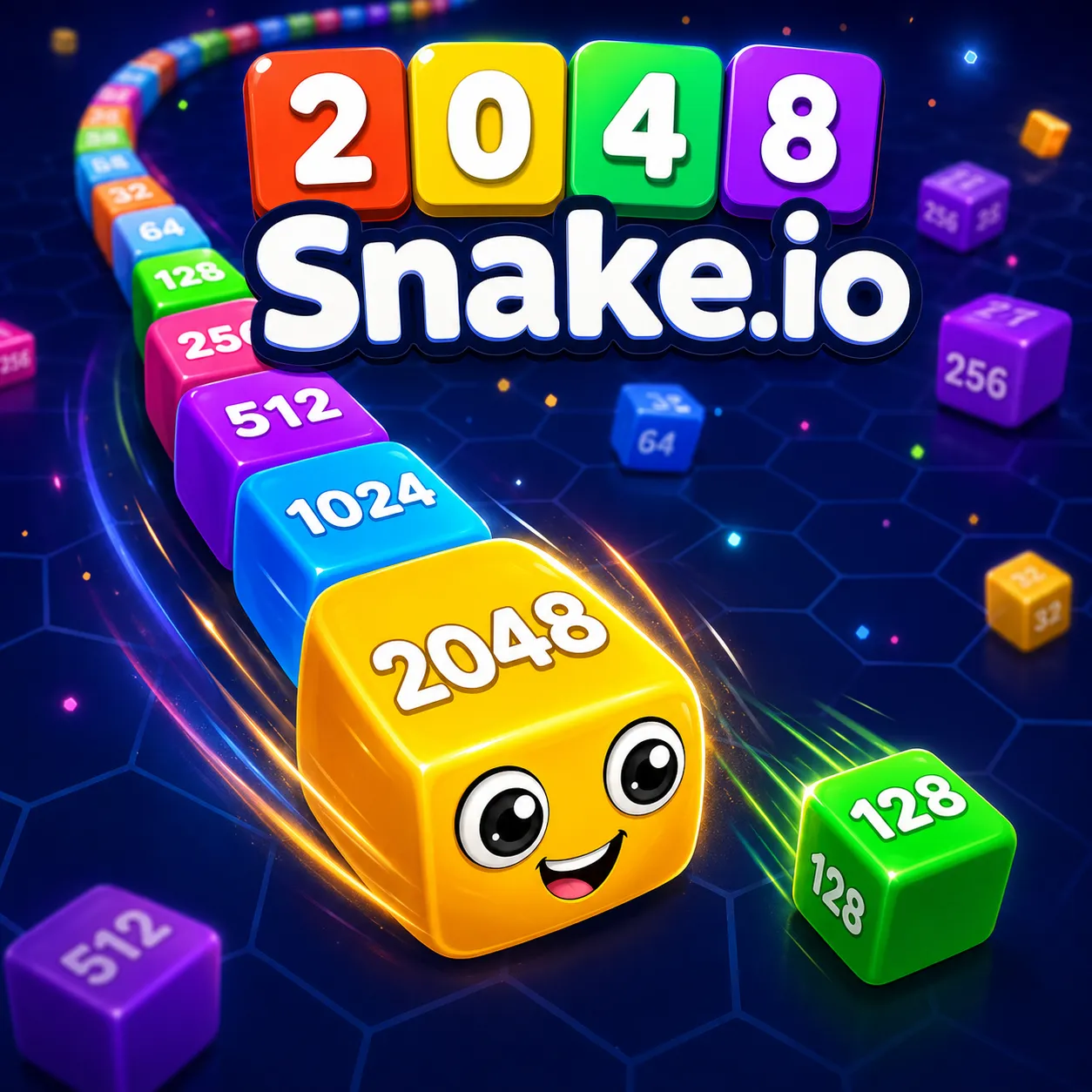 PLay 2048 Snake.io now!